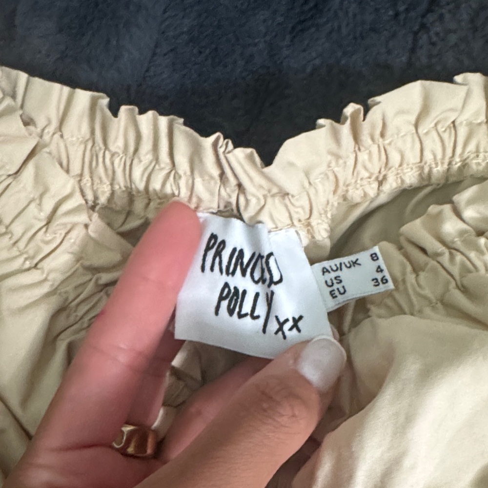 Princess Polly Cream Ruffle Dress - Picture 2 of 2
